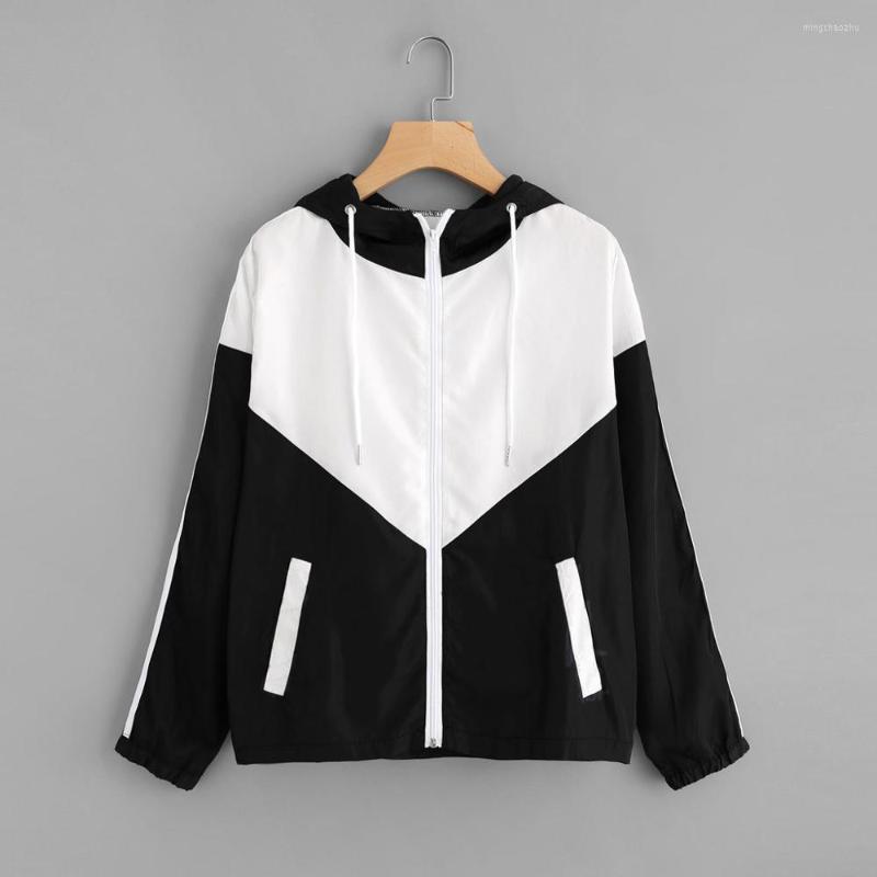 

Racing Jackets Women Causal Sport Jacket Long Sleeve Skinsuits Hooded Zip Pockets Coat Outdoor Riding Top Outwear Clothing, Black
