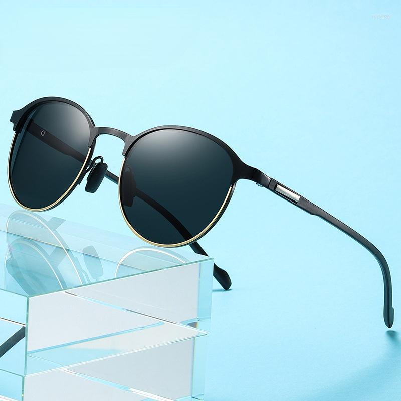 

Sunglasses Polarized Round Metal Frame Woman Sun Glasses Fishing Driving Brand Fashion Female UV400