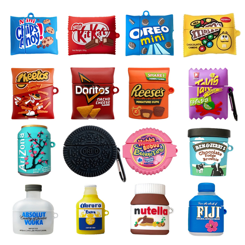 

Drinks Candy Snacks Silicone Case for Apple Airpods 2 3 Pro Pro2 Generation Cover Protective AirPods Shell
