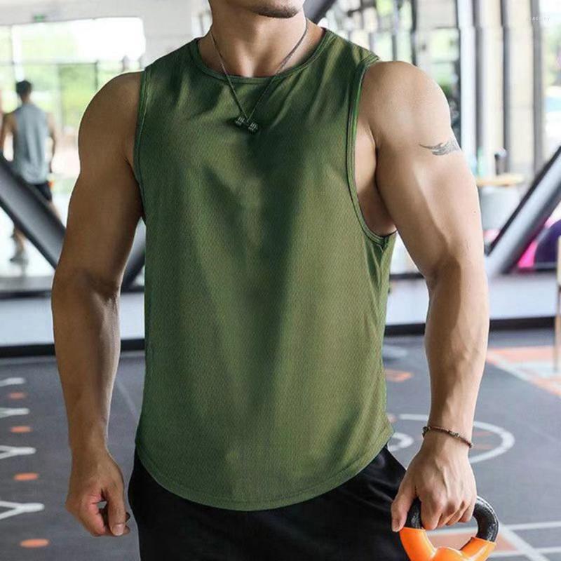 

Men's Tank Tops Fashion Vest Sleeveless Anti-pilling Bodybuilding Pure Color Loose, Black