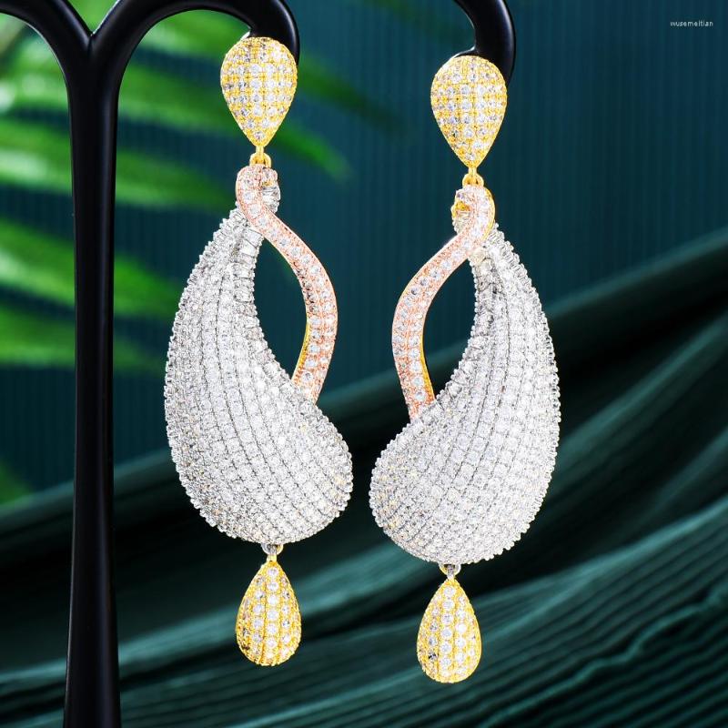 

Dangle Earrings GODKI Luxury African Ball For Women Wedding Miami Prong Cuban Chain Link Cubic Zirconia Jewelry Hip Hop Chains