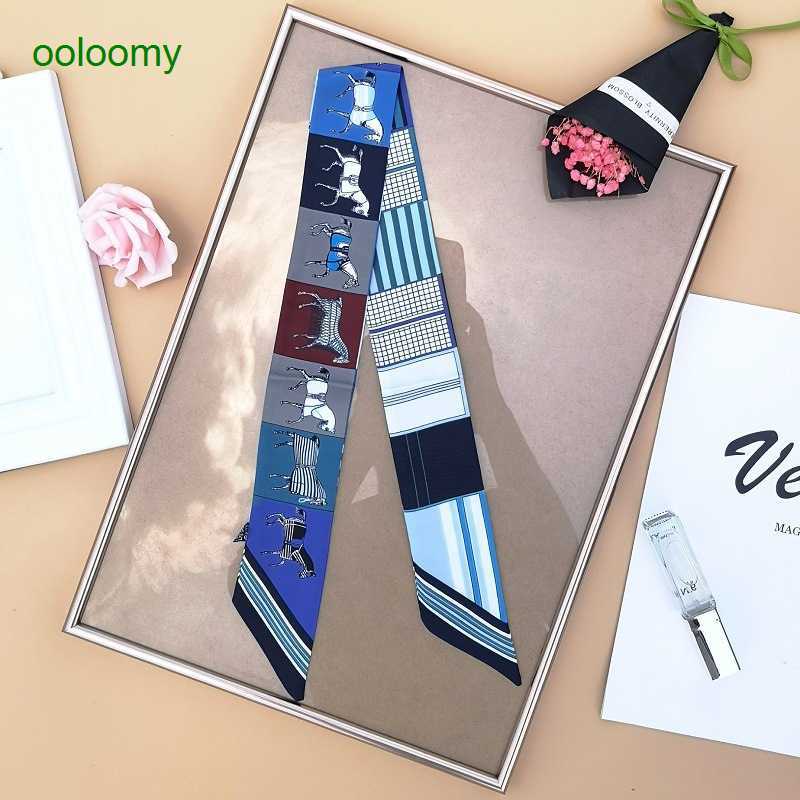 

Hemres Designer Cravat Junma Summer New Korean Edition Long Stripe Small Ribbon Scarf Wrapping Binding Bag Handle for Women's High Grade CZSS