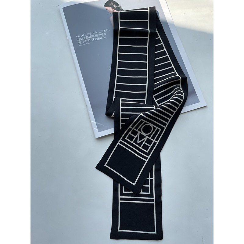 

Sarongs Brand TOTE**Lady Scarf Skinny 18mm Silk CDC Twill ly Women Tie to Hair Bag and Wrist 230509