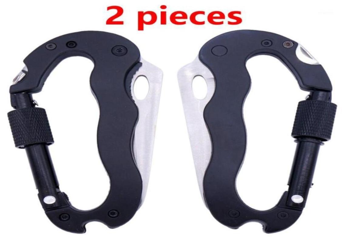 

In 1Climbing Carabiner Stainless Outdoor Multifunctional Camping Accessories Cross Screwdriver Bottle Opener ToolsKey Cords Sling3130311