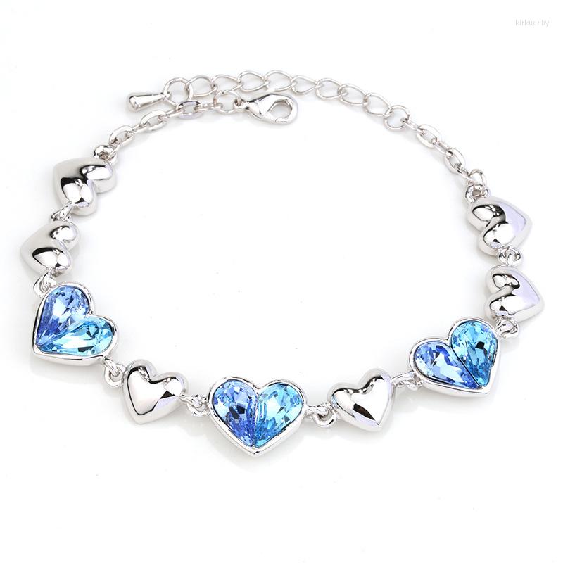 

Link Bracelets BN-00100 Luxury Heart Bracelet Women Fashion 2023 Items With Braclet Jewlery Birthday Gift For Girlfriend