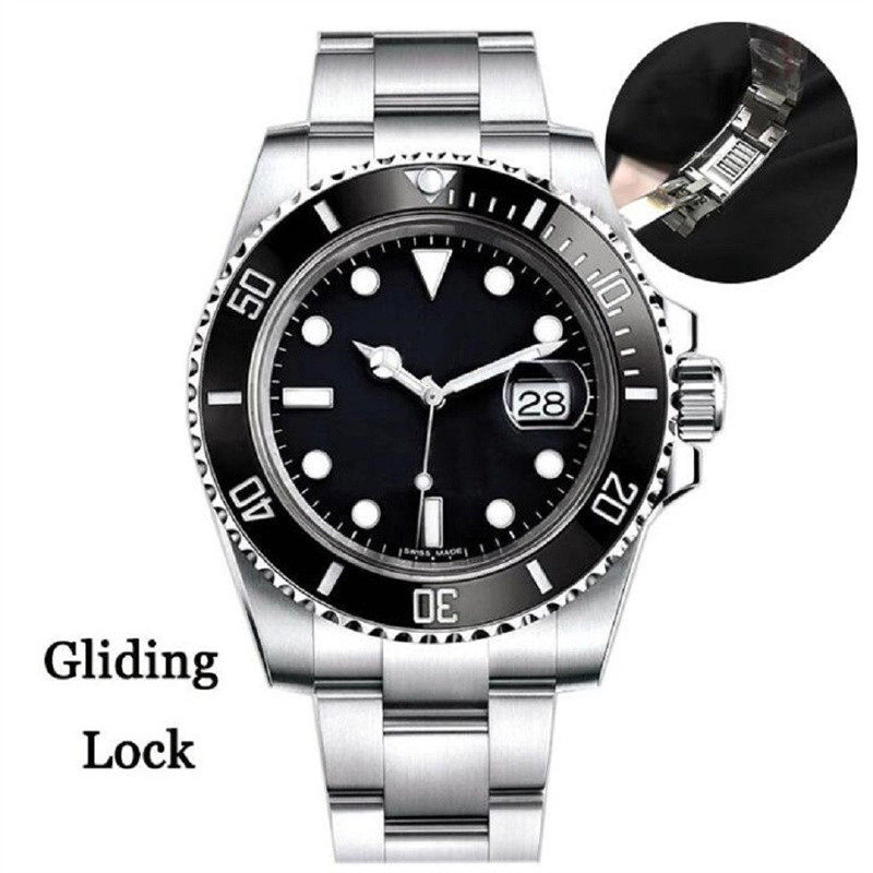 

Mens movement watches Designer watch Ceramic Bezel 116610 Black Dial Automatic Mechanical Classic style Stainless Steel Waterproof Luminous wristwatches, 1 piece(random color)