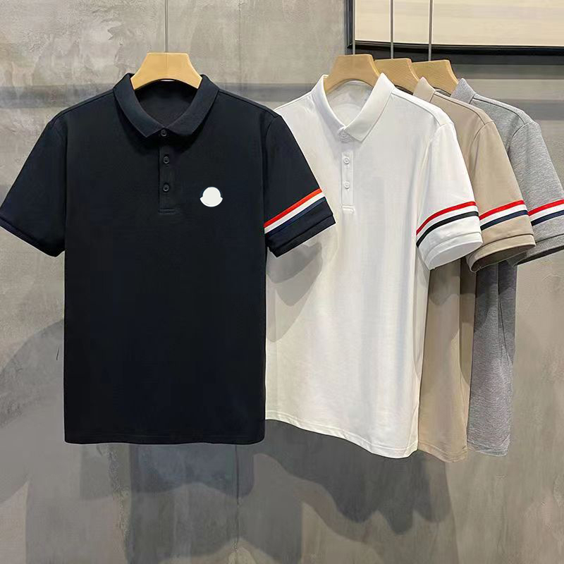 

Man Polos Shirts Shorts Designer Tees Shirt Summer Tshirt Short Sleeves Lapel Neck Tops Mens Clothong Asian Size -3XL, White