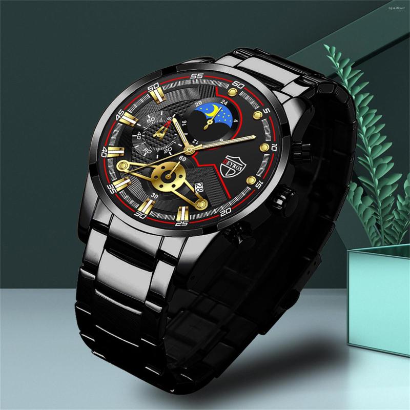 

Wristwatches Men's Wristwatch Stainless Steel Analog Quartz Watch Men Fashion Watches For Free Shiping