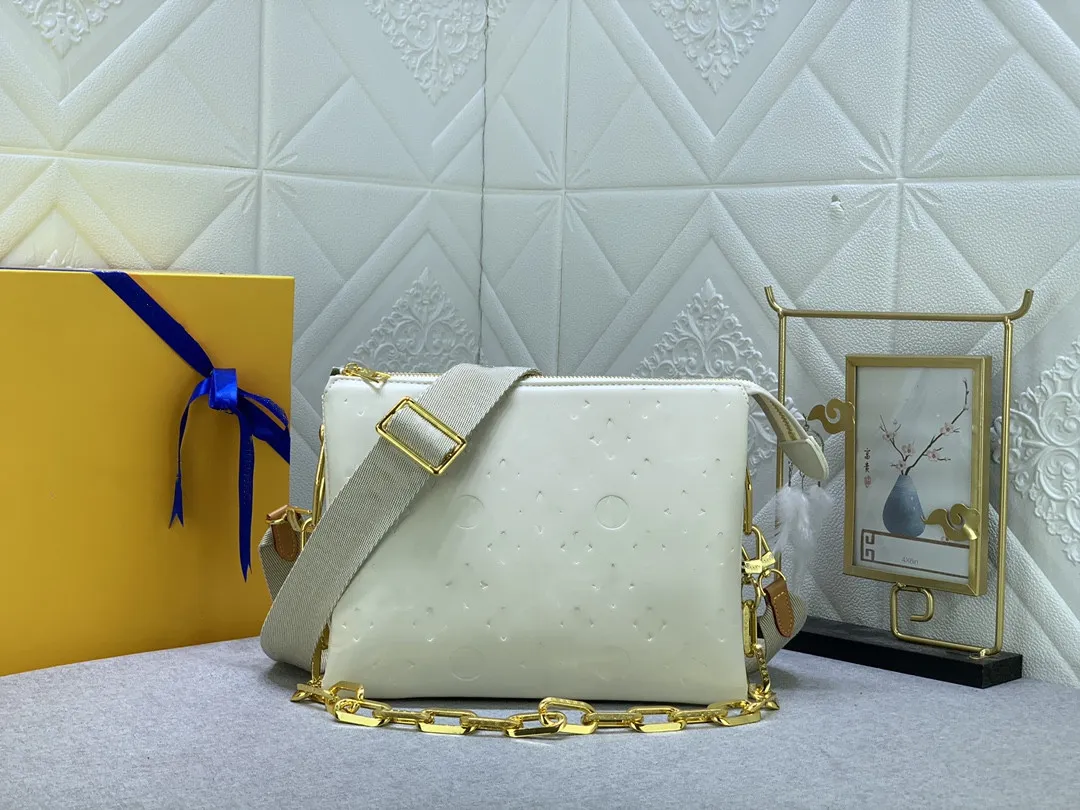 

COUSSIN BB PM MM women bag genuine calf leather embossed Chain carry Purse clutch crossbody handbag shoulderbag tote M57793 M57790