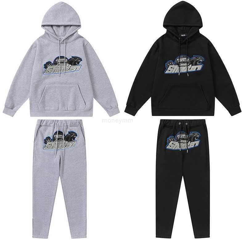 

Designer Clothing Mens Sweatshirts Tracksuits Hoodies Trapstar Blue Grey Tiger Head Towel Embroidery Plush Hoodie Sweater Closure Zipper Pants Set Pullover jacke, Shipping fee