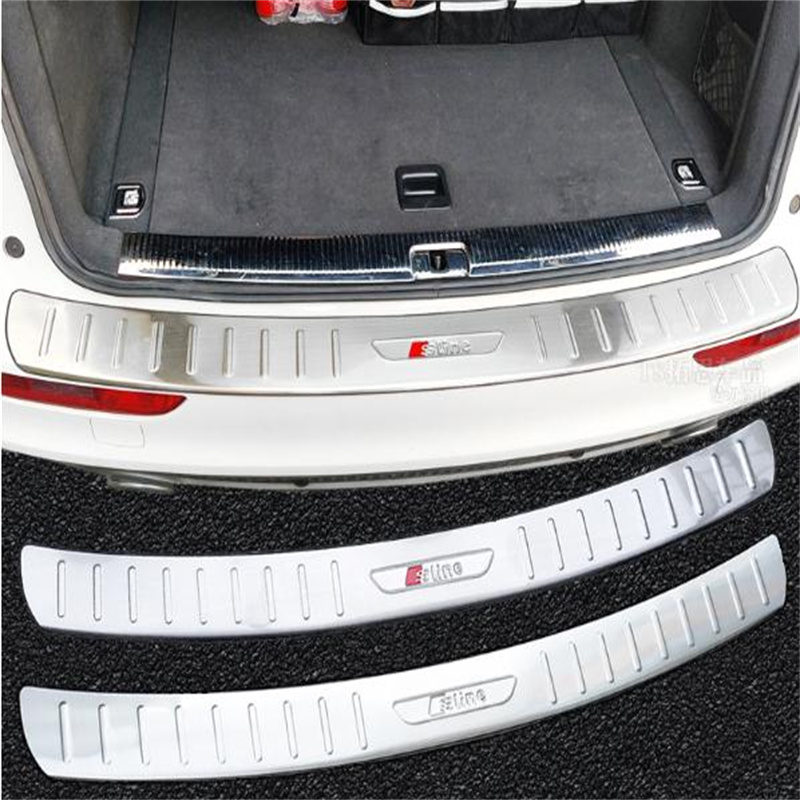 

Free Shipping High quality stainless steel rear bumper footplate guard plate protective plate decorative panel for AUDI Q5 2009-2018