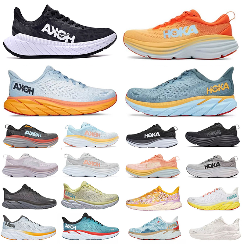 

Hoka Bondi 8 Outdoor Shoes Hokas ONE Clifton 8 Black White Shock Absorbing Road Carbon x2 Men Women Running Sneakers Climbing Runner Trainers Walking Jogging shoe, 10