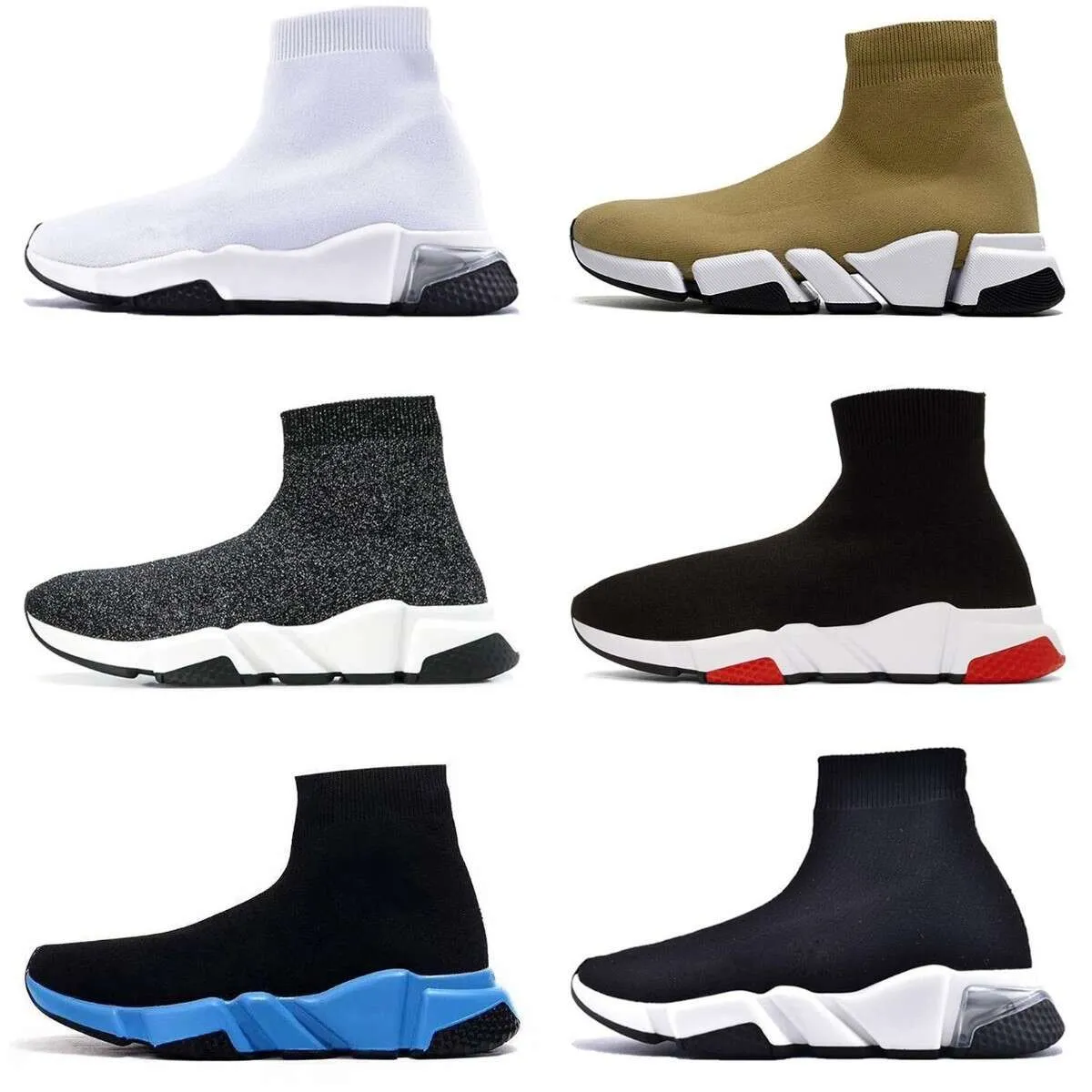 

Sock shoes designer men casual shoes womens speed trainer socks boot speeds shoe runners runner sneakers Knit Women 1.0 Walking triple Black White Red Lace Sports, 006 36-45 triple red