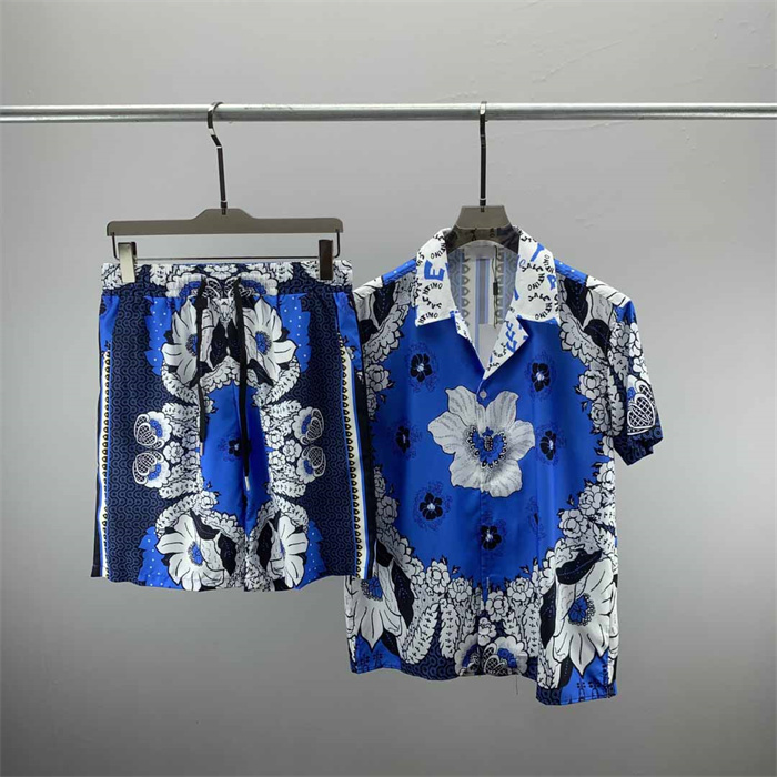 

1 summer fashion Mens Tracksuits Hawaii beach pants set designer shirts printing leisure shirt man slim fit the board of directors short sleeve short beachsQ100