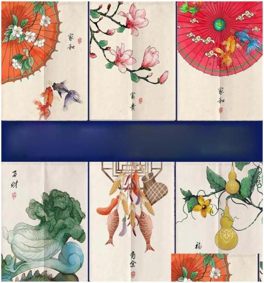 

Curtain Drapes Chinese Doorway Partition Bedroom Kitchen Toilet Feng Shui Hanging Noren Drop Delivery Home Garden El Supplies Deco9757955, Gray