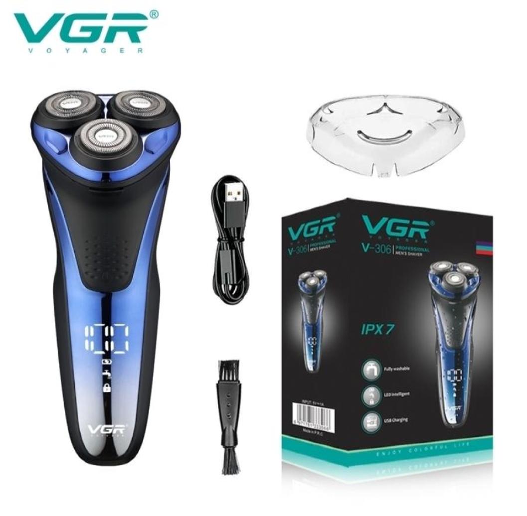 

Electric Shavers VGR Shaver Professional Razor Waterproof Beard Trimmer Rotary 3D Floating Shaving Rechargeable for Men V306 22102970671