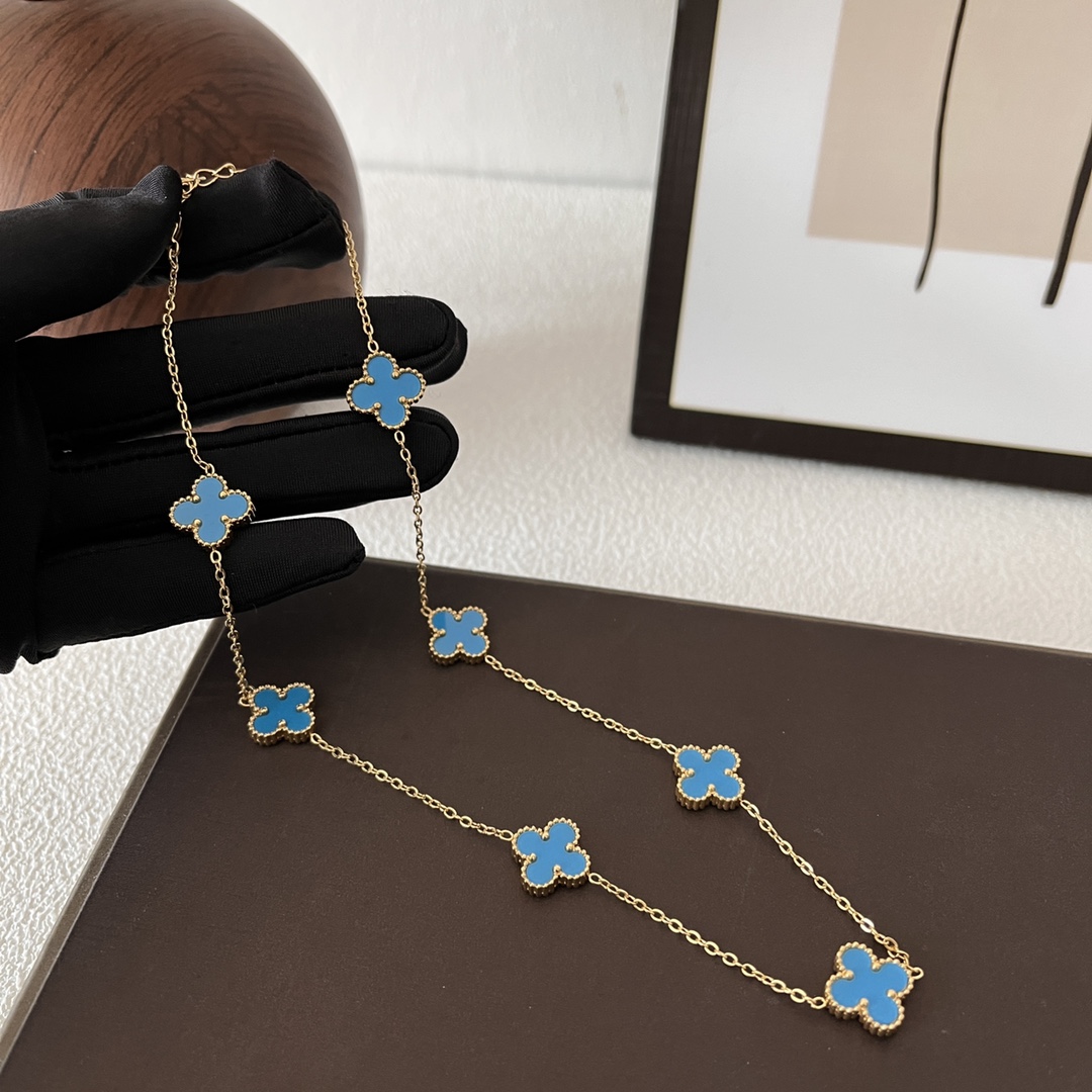 

Four Leaf Clover Necklace Designer Jewelry Pendant Necklaces Bracelet Stud Earring Mother of Pearl Green Flower Necklace Link Chain Womens X505