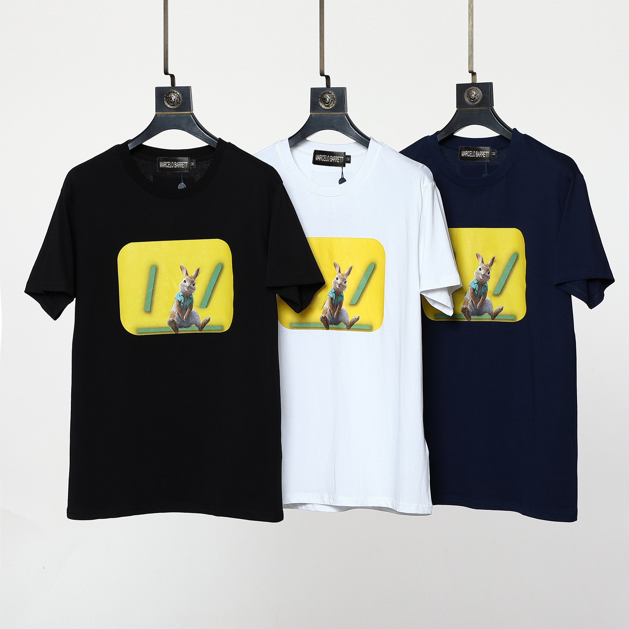 

marcelo berrett 2023SS New Men's T-Shirts Mens Designer Brand T Shirts Women Short Sleeve Italy Fashion 3D Printing Quality 100% Cotton Top Tees 560031, Black