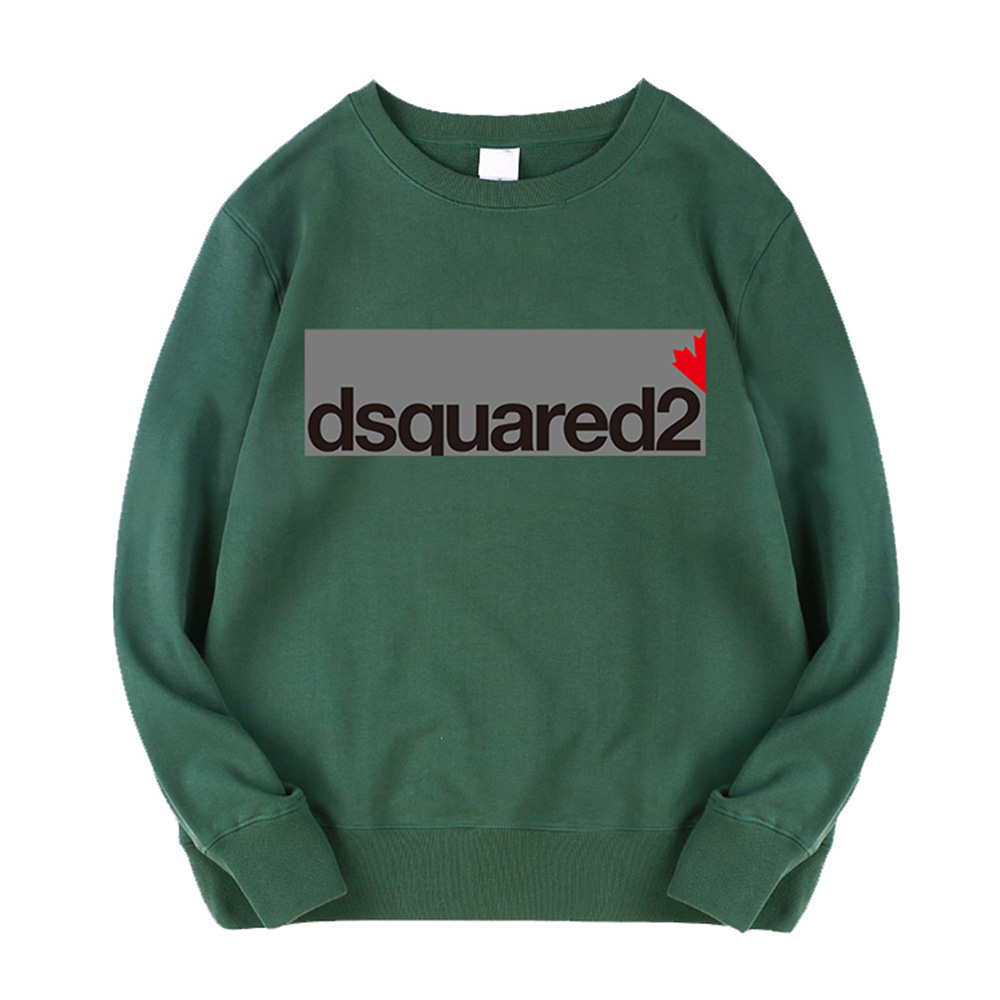 

New DSQUARED2 DSQ2 ICON D2 Men's Sweatshirts Classic Casual Fashion Trend for Men and Women O-neck Long-sleeved Simple Cotton Pullover WY-871, Brown
