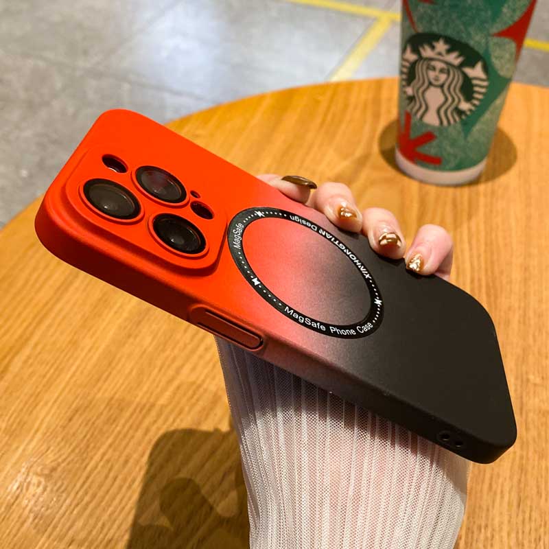 

Gradient Slim Matte PC Magsafe Case for iPhone 11 12 13 Pro Max 14 Plus Ultra Thin Hard Shockproof Cover Case for iPhone 14 Pro