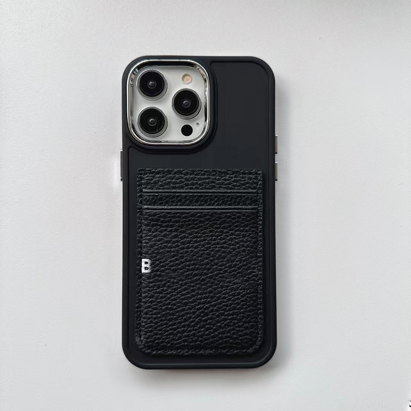 

Designer Phone Cases for Iphone 14 14Pro Max 13 Pro 12 11 Xr Xs X 7 8 Puls Xr Leather Phone case, Black