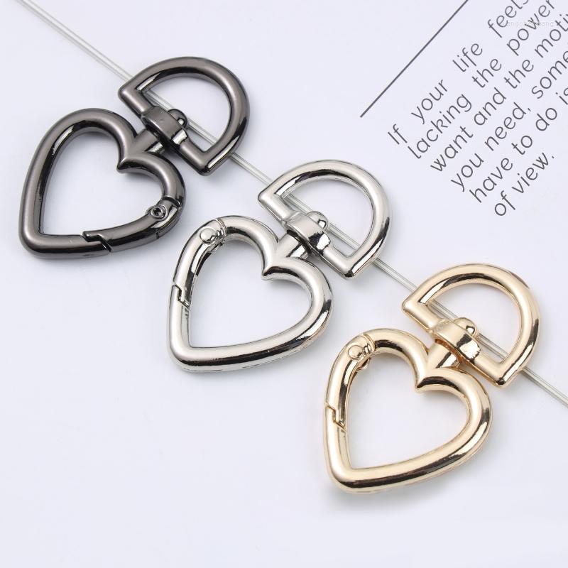 

Keychains 30 Pcs Heart Metal Buckle Snap Hook Keyring Swivel Buckles For DIY Leather Craft