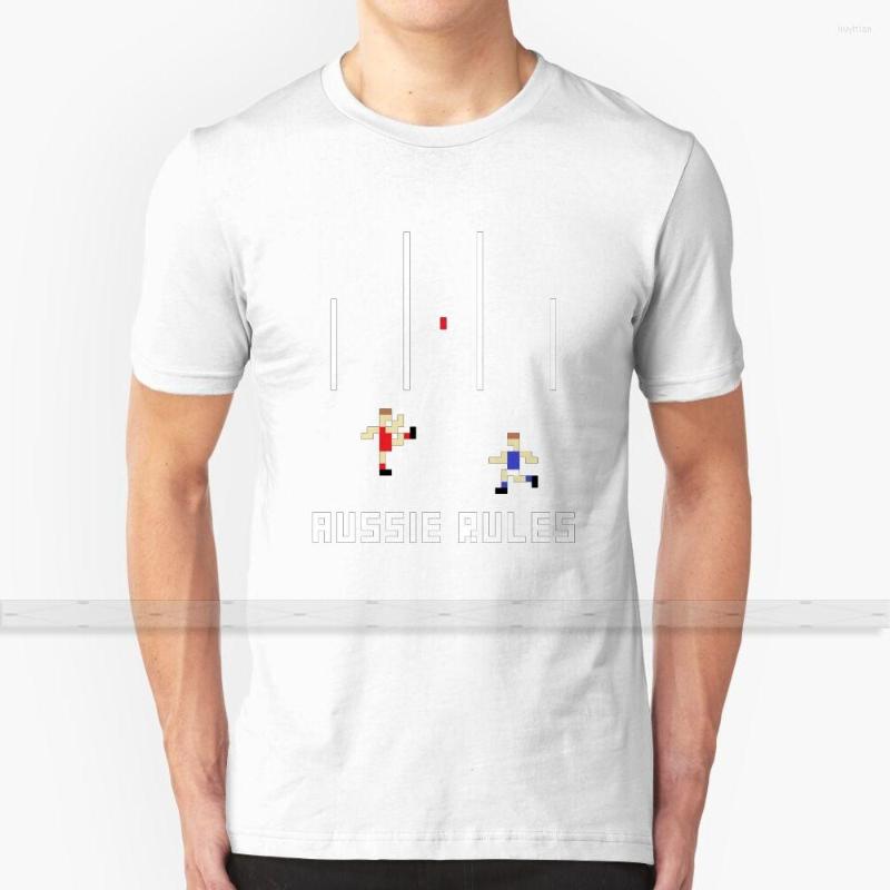 

Men's T Shirts Aussie Rules Pixel For Men Women Shirt Tops Summer Cotton - Big Size S 6XL Old School Arcade, Mtank-white
