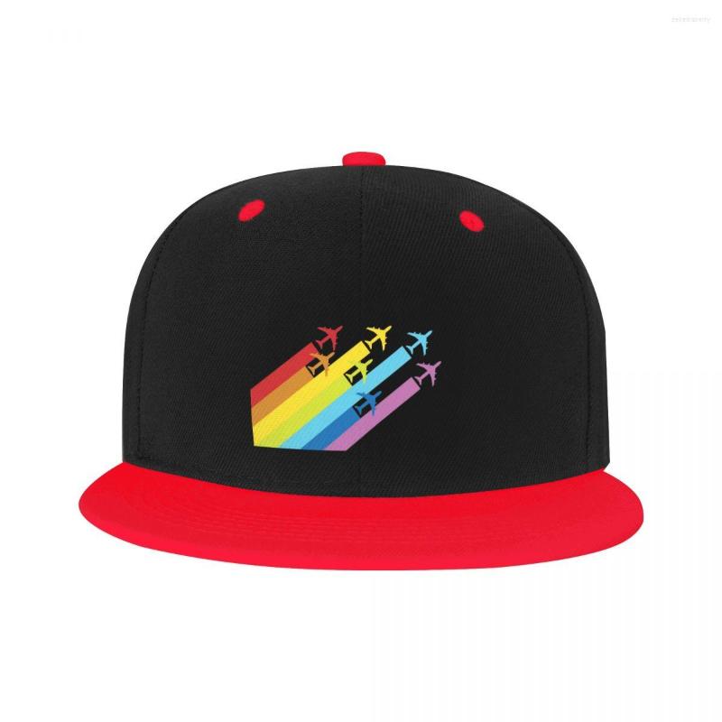 

Ball Caps Rainbow Chemtrails For Airplanes Hip Hop Baseball Cap Spring Fighter Pilot Aviation Plane Flat Skateboard Snapback Dad Hat, Blue