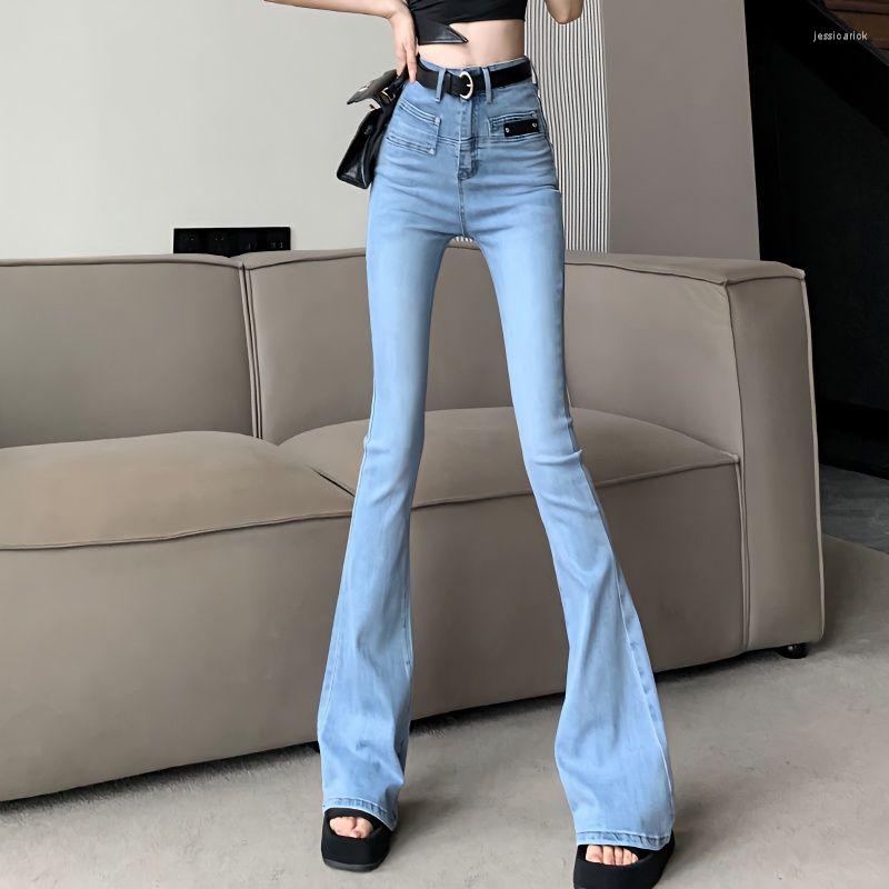 

Women' Jeans Woman Flare High Waist Slim Elastic For Women Pants 2023 Korean Fashion Skinny Denim Pant Streetwear Trousers U01, Lanse