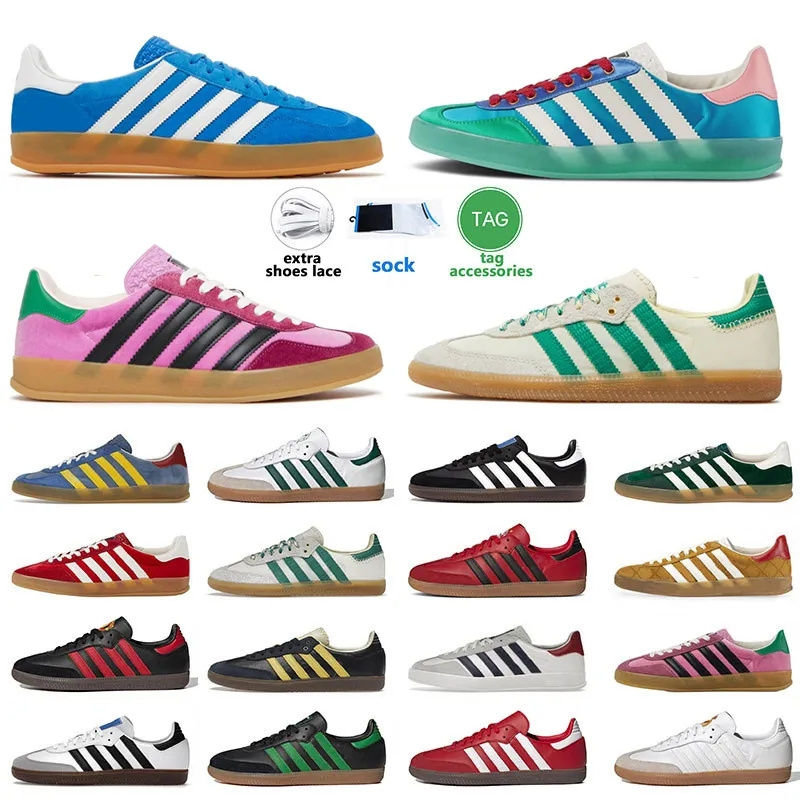 

2023 Running Shoes Laces Samba Women Mens Classic Cream Black White Gum Designer Skate Sneakers Red Pink Wales Bonner Platform Trainers Sports Size Eur 36-45 R51, # 22