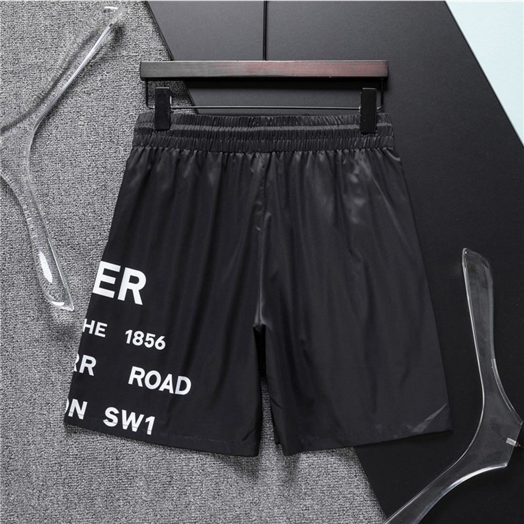 

Summer Men's Shorts Brand Women's Designer Luxury Fashion Breathable Good Shorts Casual Versatile Checkered Outdoor Beach Shorts, Black