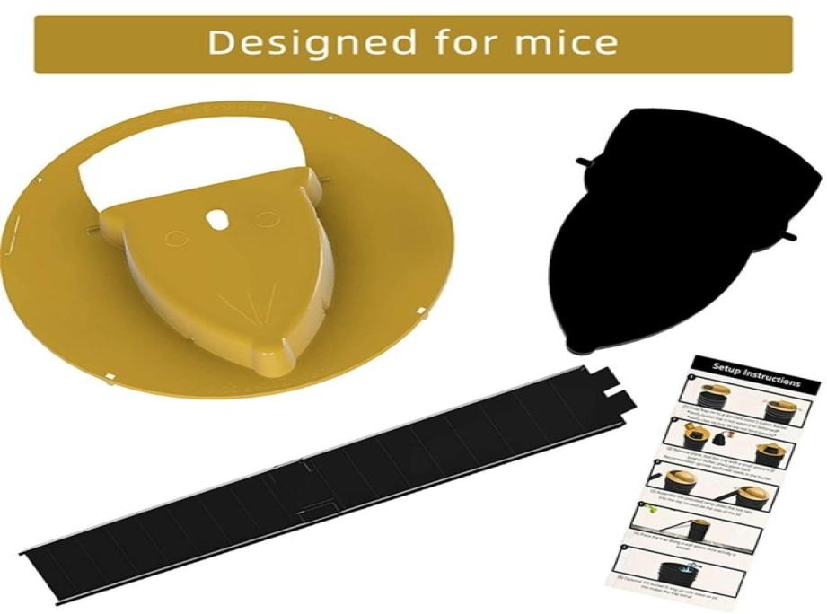 

Bucket Lid Door Style Mousetrap Lethal Trap for Outdoor Indoor Multi Catch Reusable Smart Mouse Rat Plastic Flip Slide 220602gx1029705