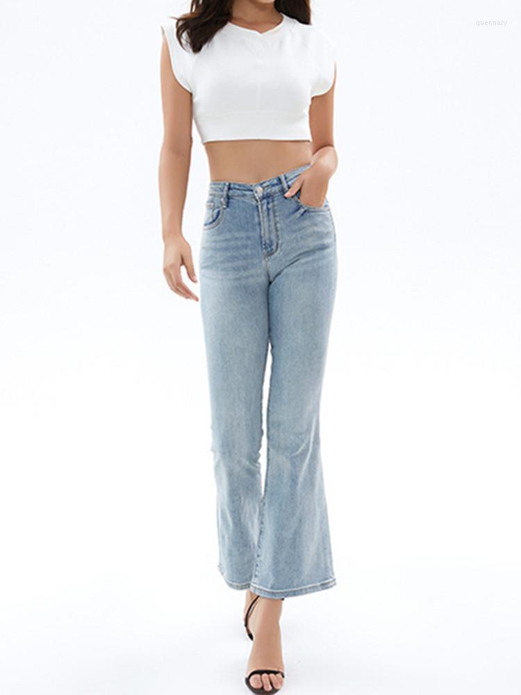 

Women's Jeans High Waist Flared Women's Vintage Female Zipper Denim Long Pants 2023 Spring Summer, Black