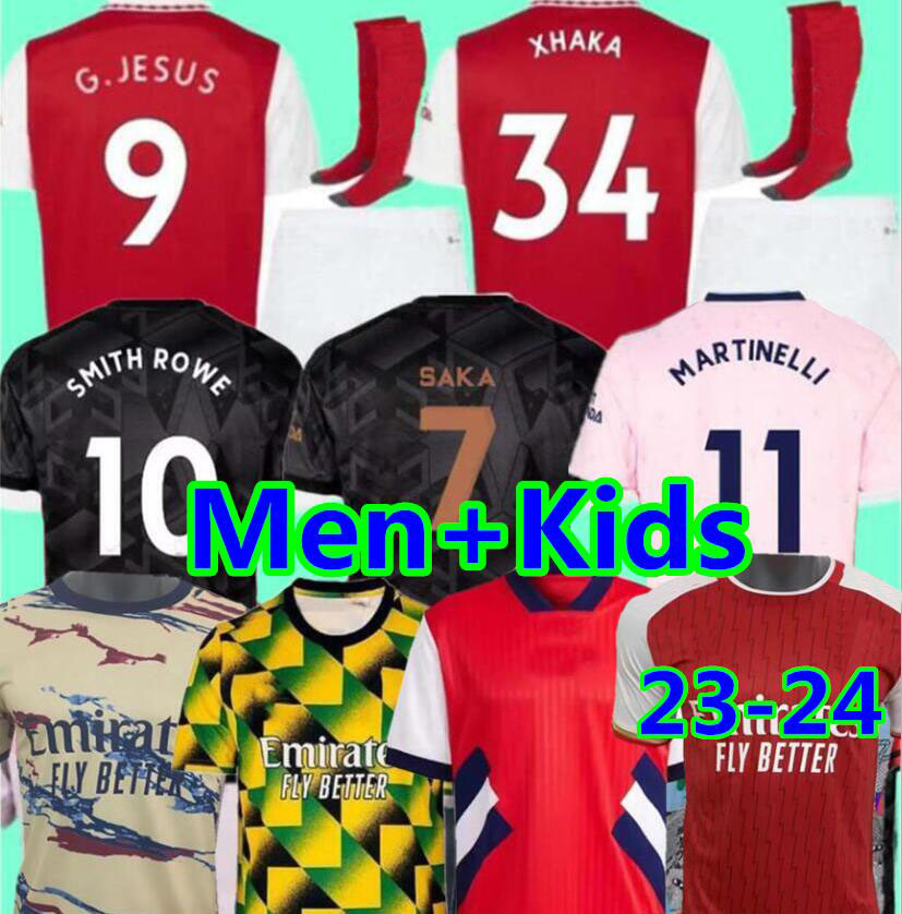 

22 23 24 SMITH ROWE SAKA soccer jerseys MARTINELLI TIERNEY 2022 2023 2024 football shirt ODEGAARD Nketiah G.JESUS FABIO VIEIRA ZINCHENKO SALIBA Men Kids kit, Icon adult