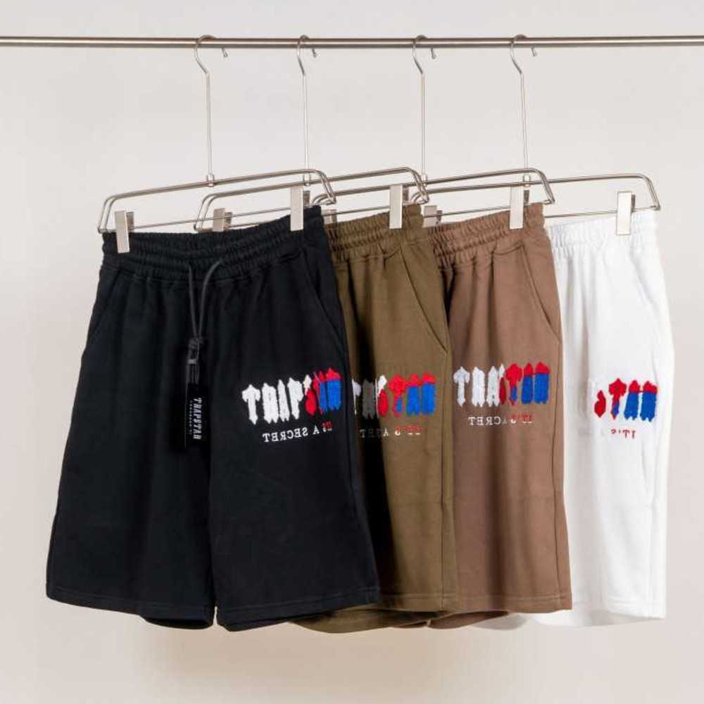 

Designer Short Fashion Casual Clothing Street Niche Trendy Brand Trapstar Towel Embroidered Sports Shorts Summer Men's Women's Pure Cotton Casual Capris new, White