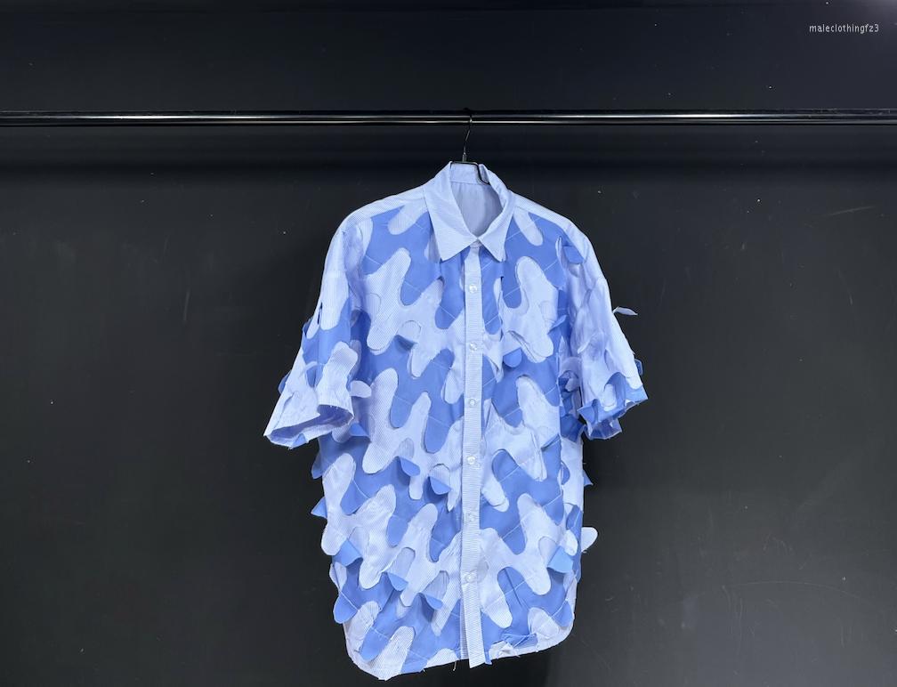 

Men's Casual Shirts J0519 Fashion Men's 2023 Runway Luxury European Design Party Style Clothing, Picture shown