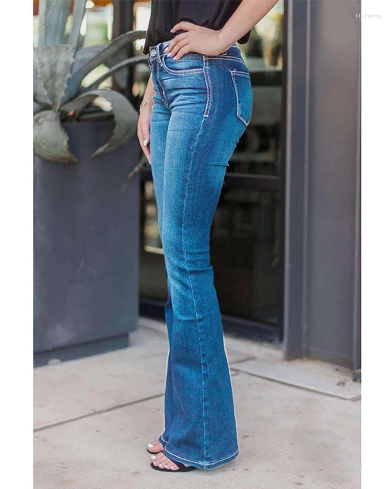 

Women' Jeans 2023 Woman Fashion Slim High Waist Fitted Denim Trousers Vintage Flare Sexy Stretch Female Classic Jeggings, Hs