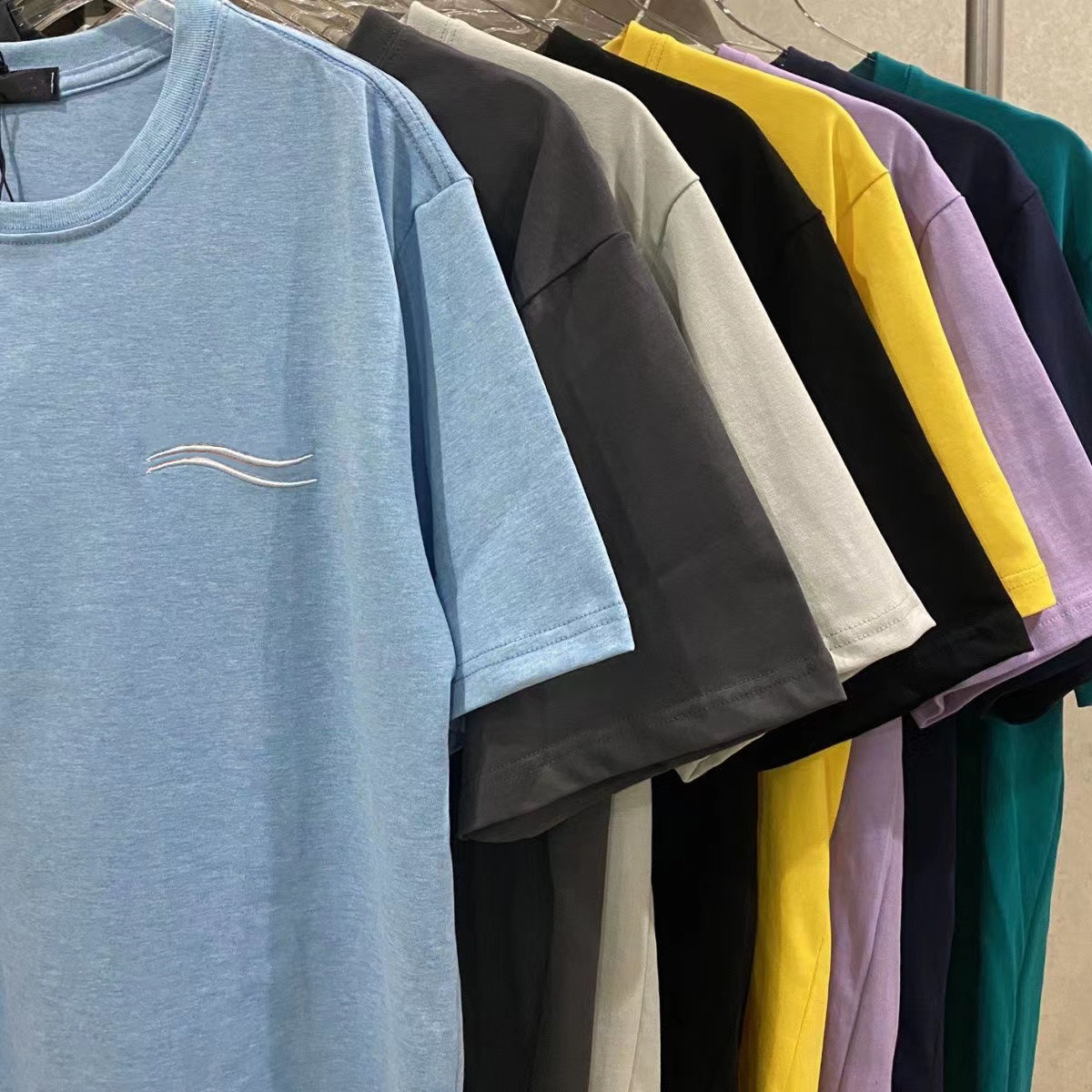 

Mens T-shirts Summer Designer shirt short Sleeve Balencaigas shirts waves Tee Men Women Lovers luxury T-shirts Fashion senior Pure cotton