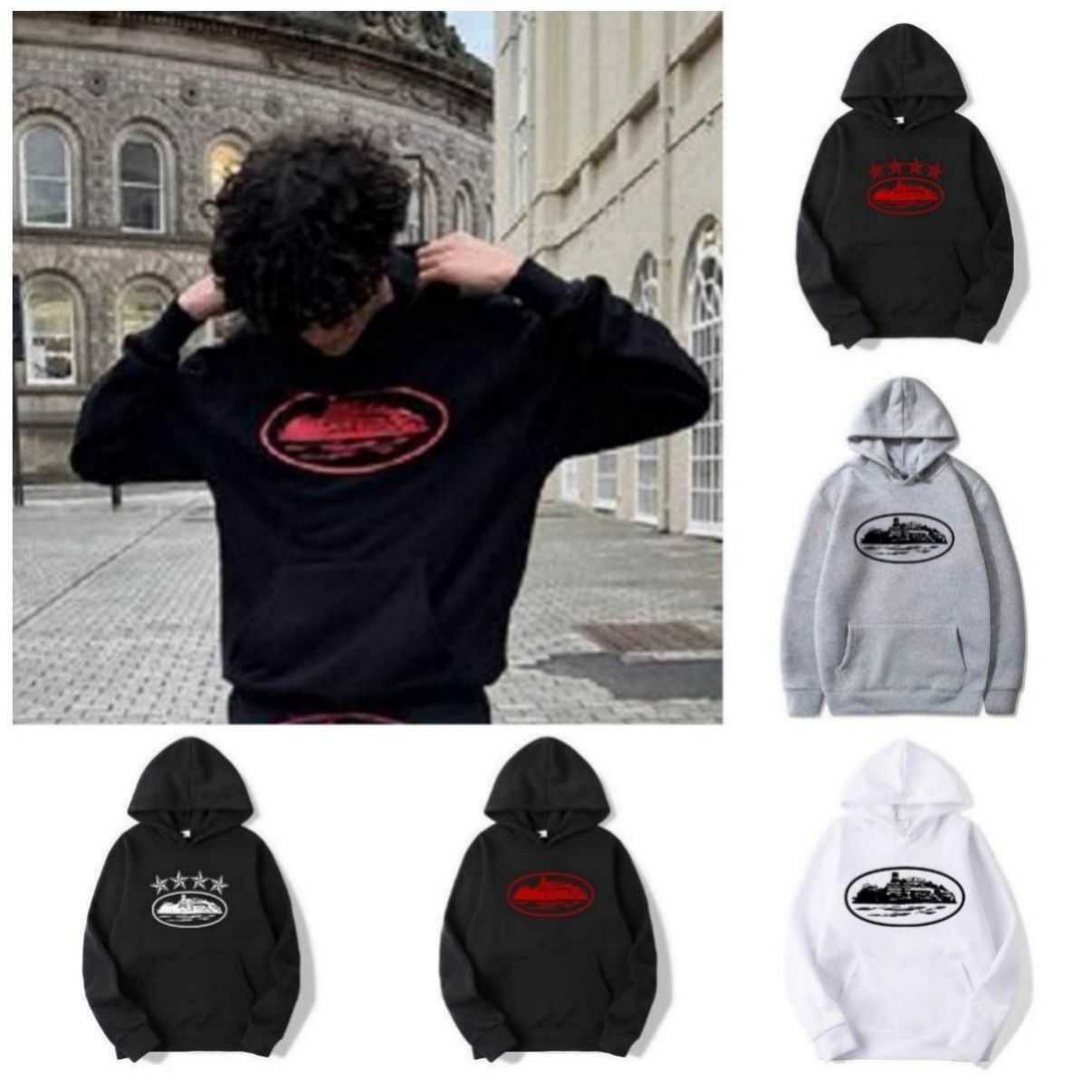 

Men's Hoodies Sweatshirts Plus Size Corteiz Designer Alcatraz Hoodie Star Print Fashion Hip-hop Cotton Clothes Women's Large, 015