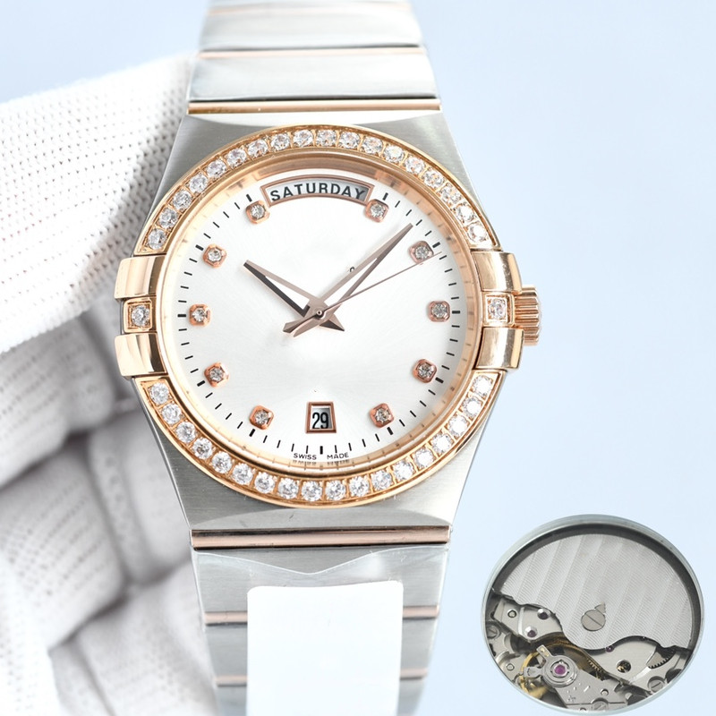 

Watch Designer watch Mens watch diamond watch fashion mechanical watch 38mm automatic mechanical movement watch calendar stainless steel watch with high quality, 19