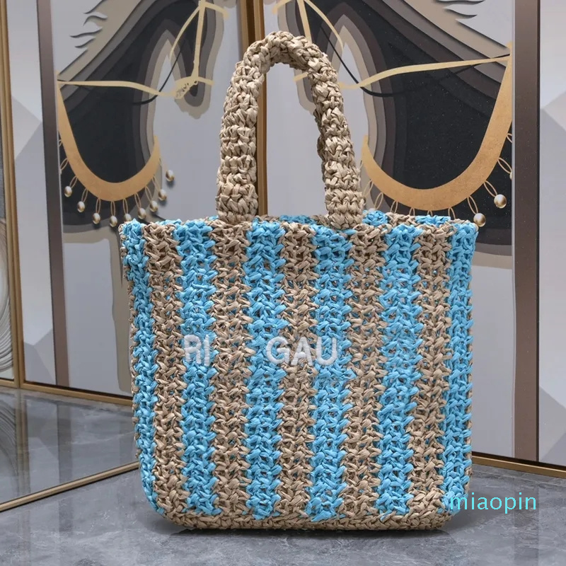 

Tote Bag Women Rattan Woven Summer Beach Straw Bags Bucket Vegetable Basket Hollow Out Letter Casual Vacation Travel Shopping Totes Purse Shoulder Handbags, Pink (48x34x16cm)