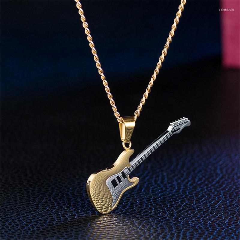 

Chains ZORCVENS Fashion 316L Stainless Steel Guitar Necklace For Men Pendants Jewelry Gifts