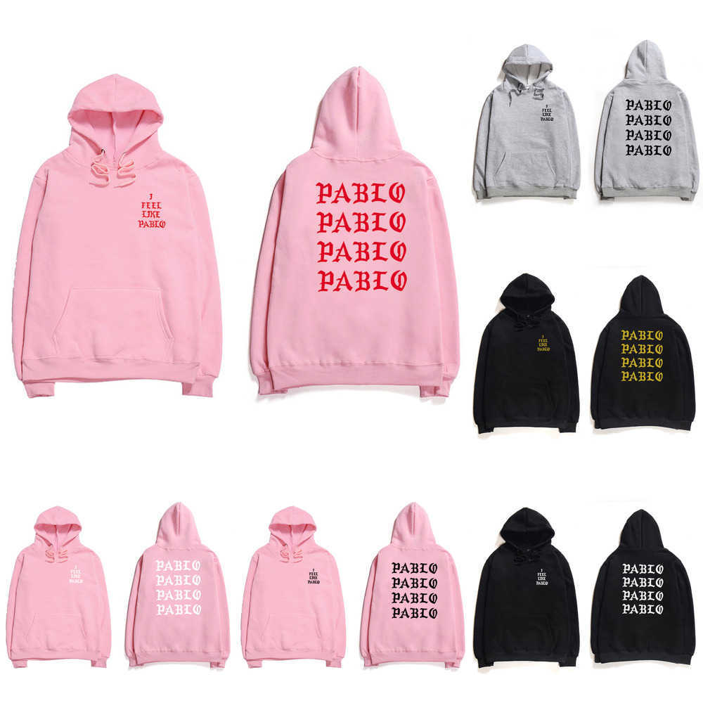 

Hop Hoodies Men I Feel Hip Like Pablo West Streetwear Hoodie Sweatshirts Letter Print Hoodie Club H1JK