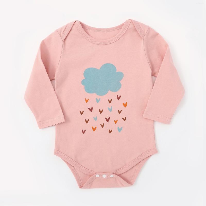 

Rompers Autumn Cartoon Raining Toddler Girls Bodysuit 0 To 12 Months Cotton Infant Boys Full Sleeve Romper Baby Girl Clothes 0-24 M