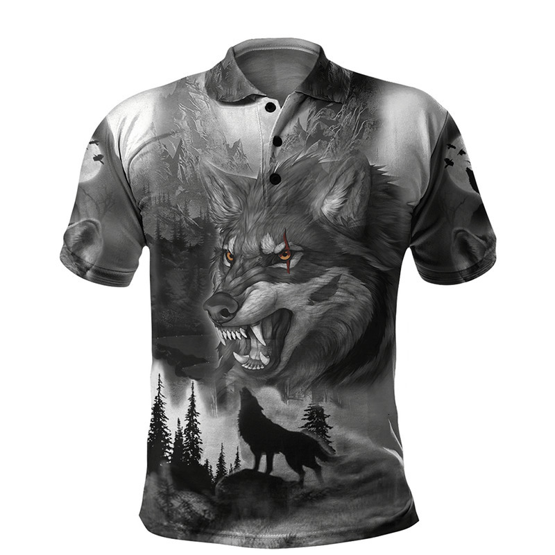 

Men's Polos The Wolf Graphic 3D Printed Polo Shirt For Men Summer Tops Short Sleeve Fashion Casual Oversized TShirt Person Outdoor 230510, Ht2023lang001