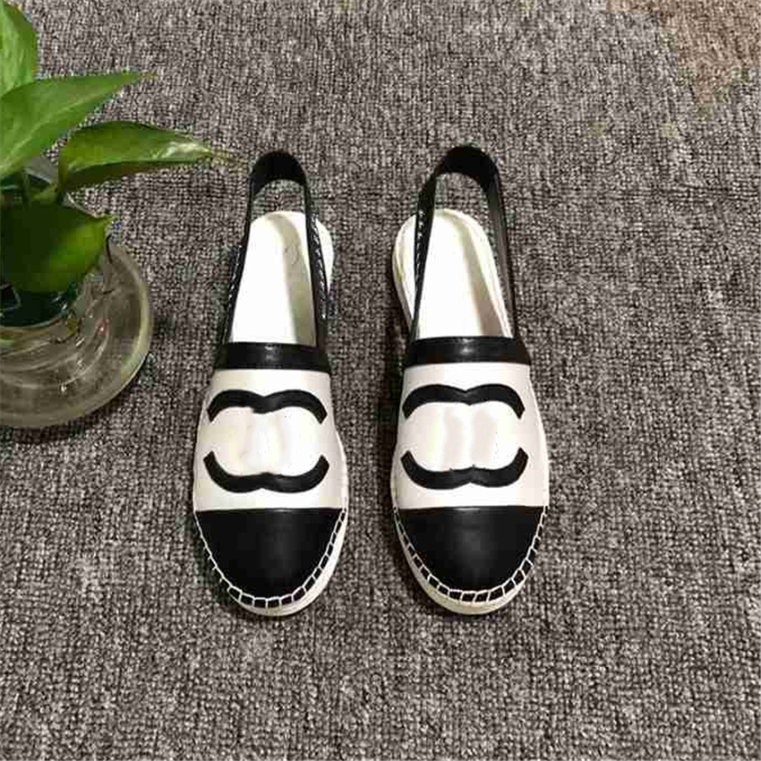 

Fashion Dress Shoes 2023 Channel Women Leather High Heel Metal Buckle Letter Logo Wedding Party Business Casual Flat Shoes 08-08