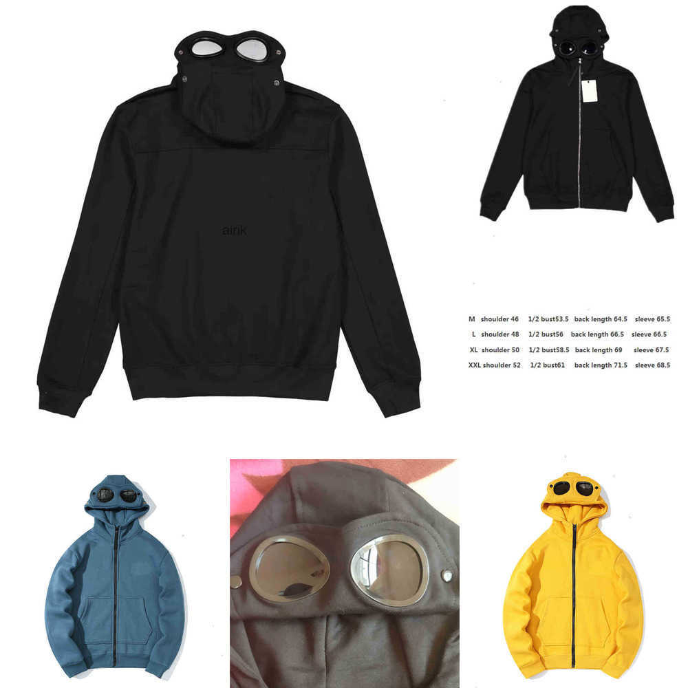 

stone Euro-American designer CP Men's Hoodies Sweatshirts Pure Simple Personality men women Trend Sanitary Cloth Jaet Hat island Glass casual zipper Hoodie VYVN