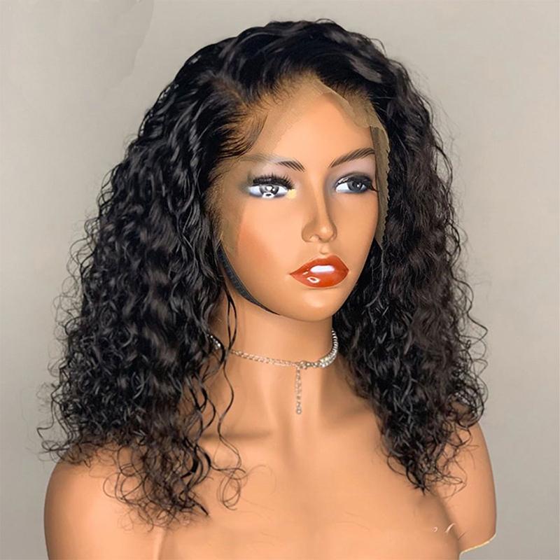 

Synthetic Wigs 26Inch 180%Density Short Bob Kinky Curly Lace Front Glueless 13x4 For Women Daily Wear, Picture shown