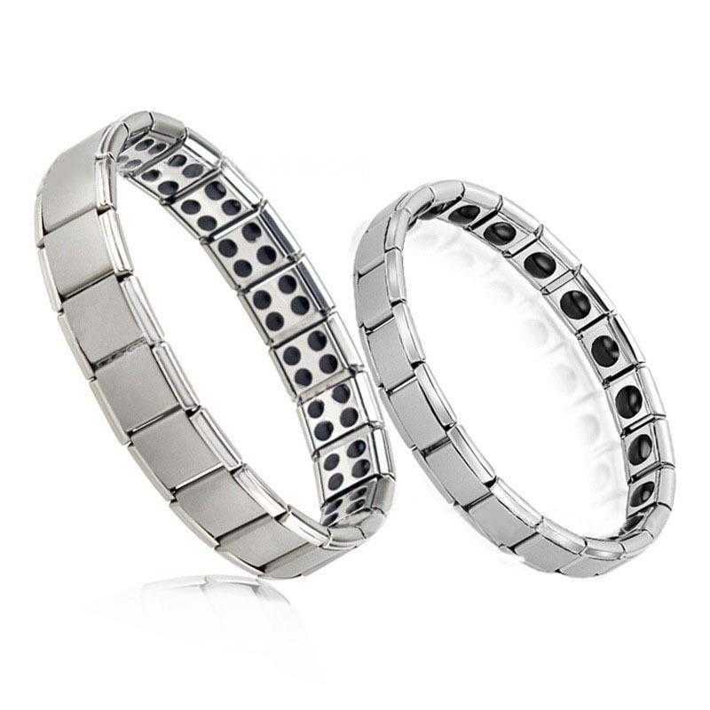 

Style Mens And Womens Bracelet Fashion Simple Stainless Steel Magnet Titanium