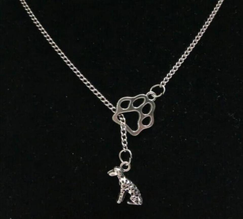 

Fashion Vintage Silver Infinity Symbol Connections CatDog Paw Cute Dalmatians Dog Charms Pendant Necklace 502913547